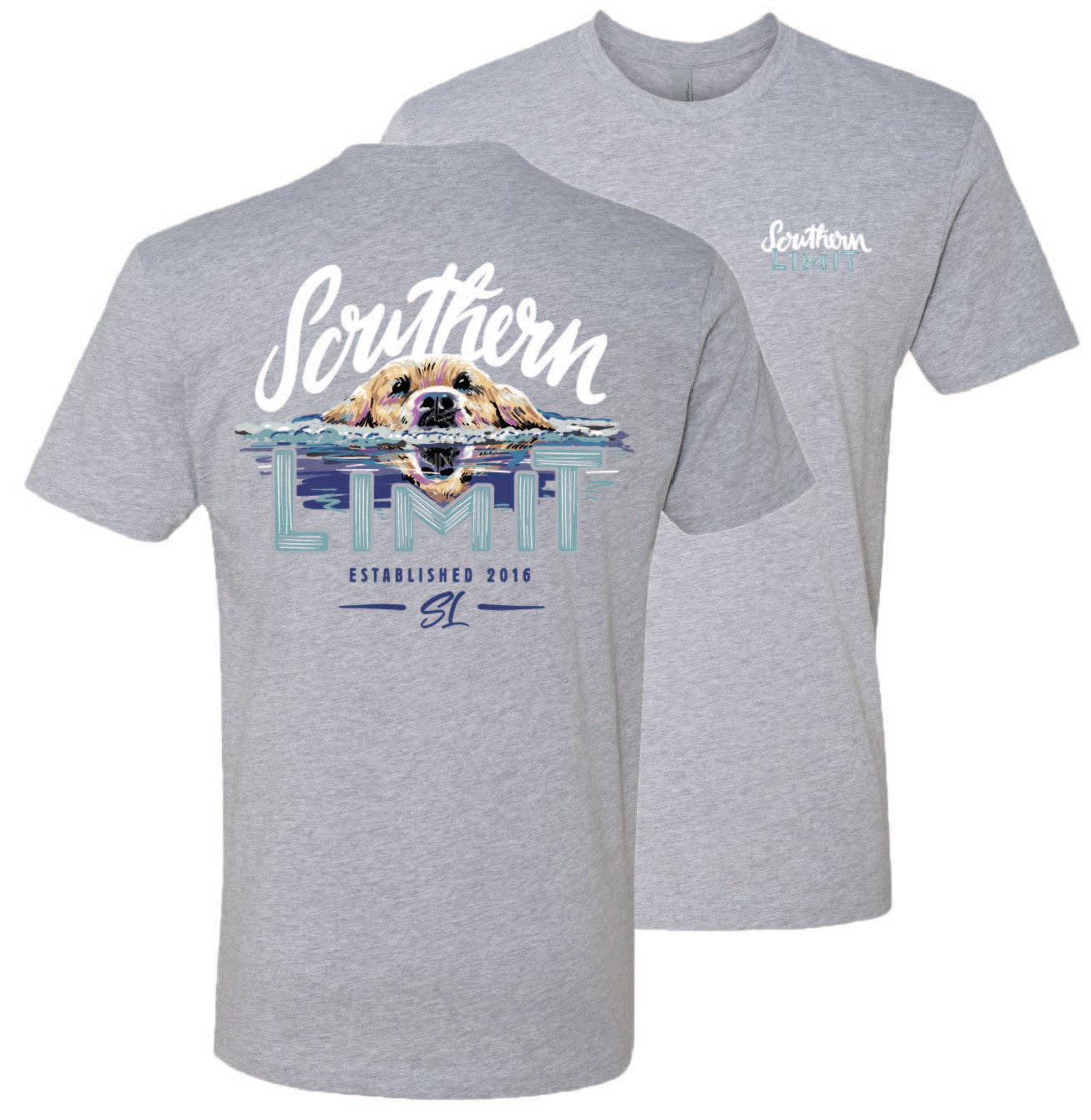 SL-114 Southern Limit Swimming Dog Ss-Dark Heather Grey Unisex T-shirt, Sweatshirt, Hoodie, Long Sleeve Tee - T-Shirt, Sweatshirt, Hoodie