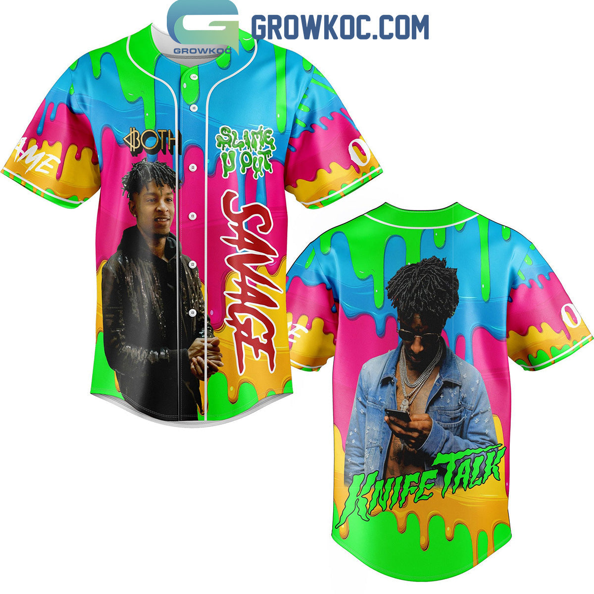 21 Savage Knife Talk Drake Personalized Baseball Jersey Unisex T-shirt, Sweatshirt, Hoodie, Long Sleeve Tee - T-Shirt, Sweatshirt, Hoodie