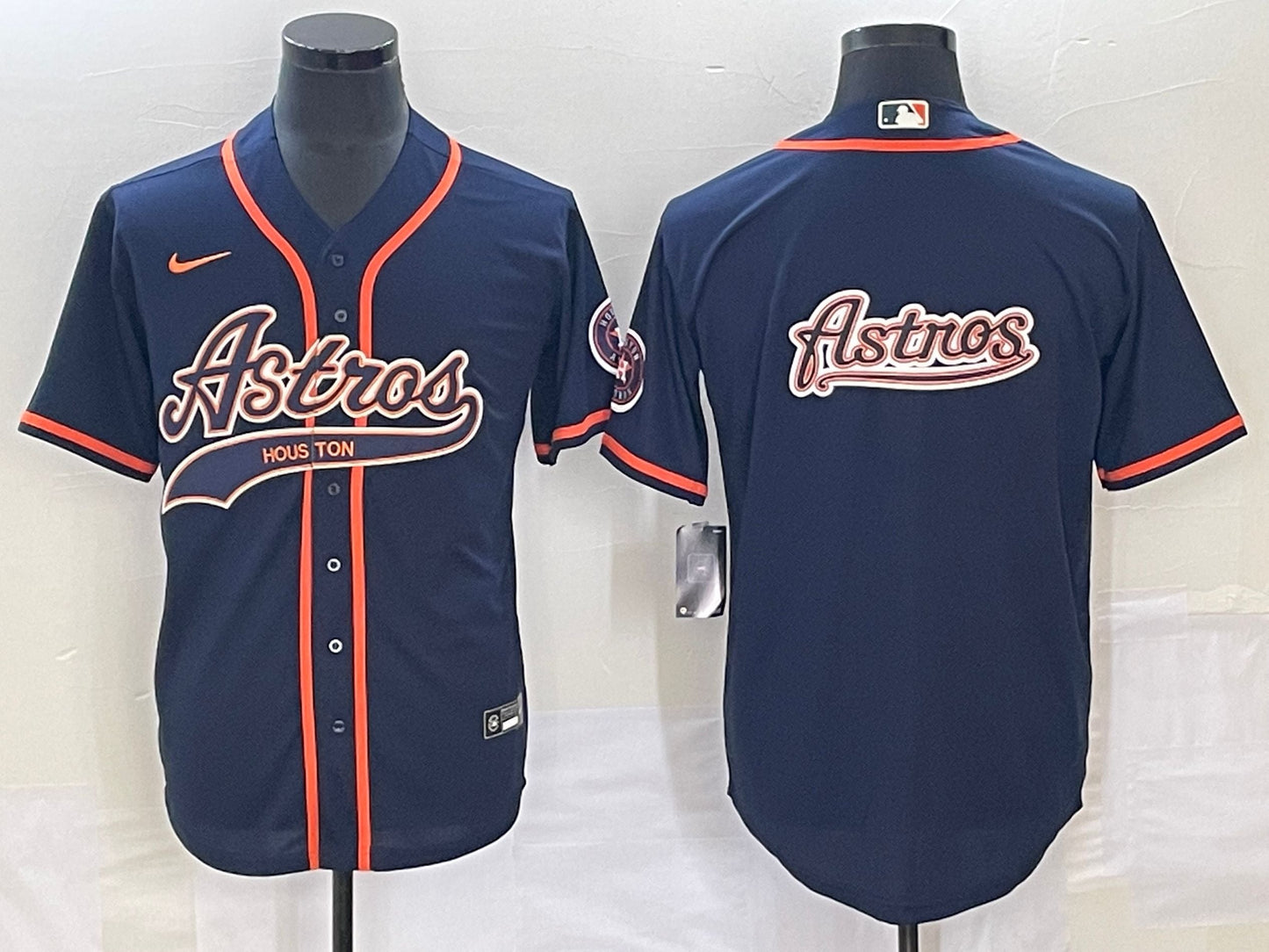 Men's Houston Astros Navy Replica Team Jersey1 Joint Edition baseball jersey product view 1