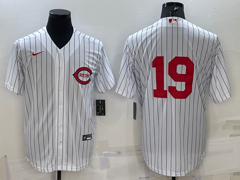 Men's Cincinnati Reds Joey Votto #19 White 2022 MLB at Field of Dreams Game Authentic Player Jersey1 baseball jersey product view 1