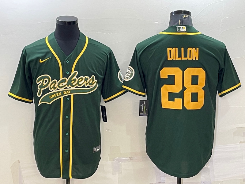 Men's Green Bay Packers AJ Dillon Green Player Jersey Joint Edition football jersey product view 1