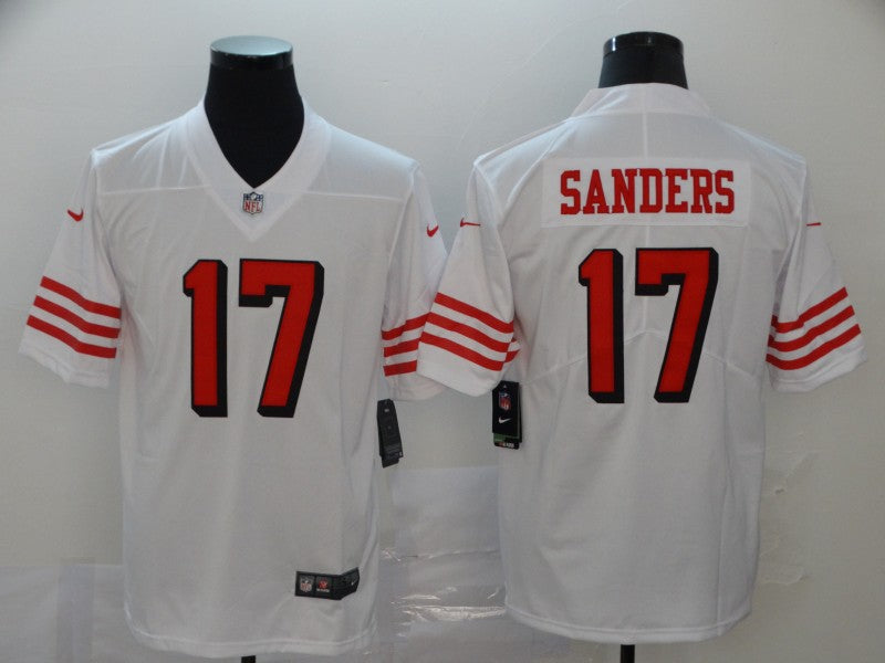 Men's San Francisco 49ers Emmanuel Sanders White Game Player Jersey football jersey product view 1