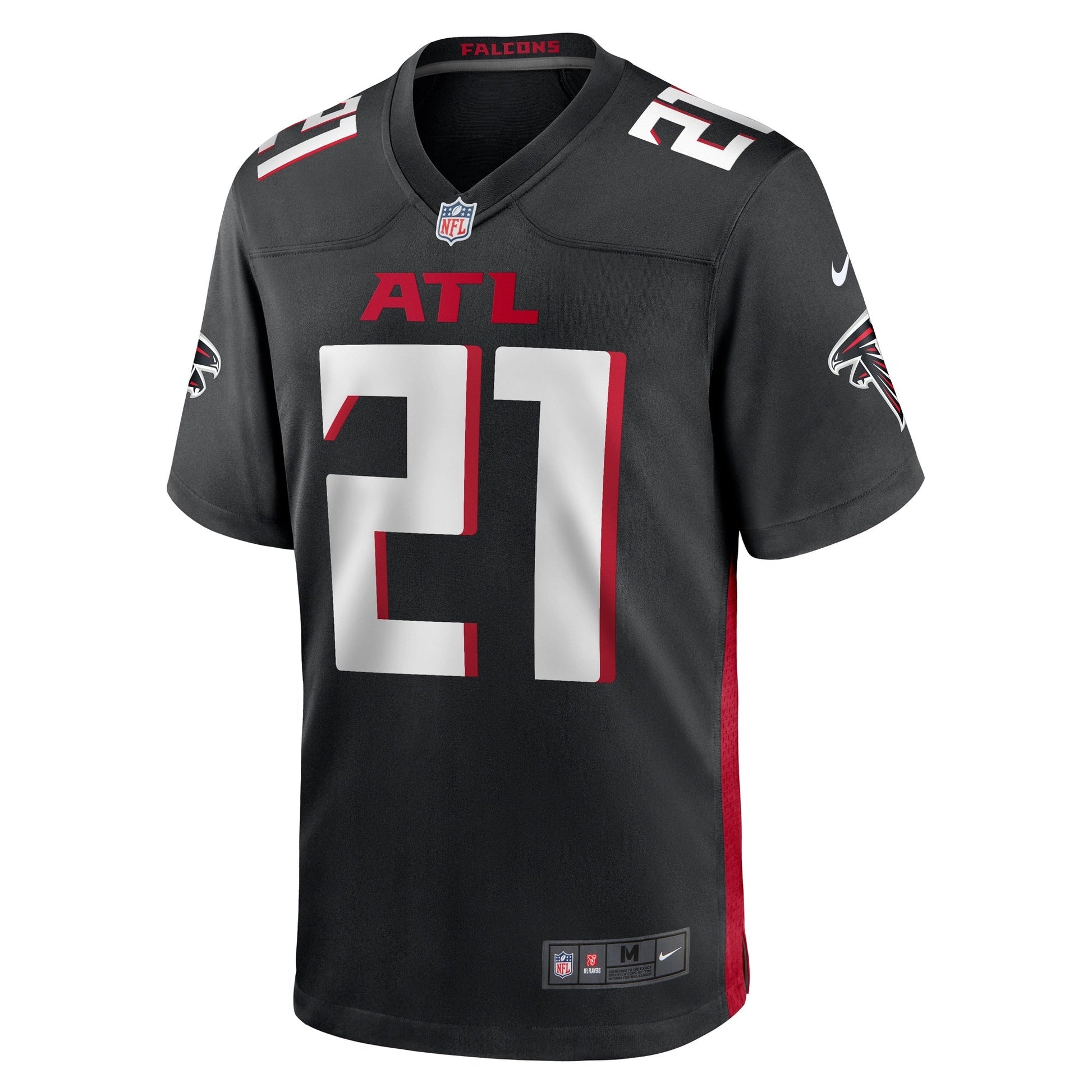 Mike Hughes Atlanta Falcons Game Jersey - Black football jersey product view 2