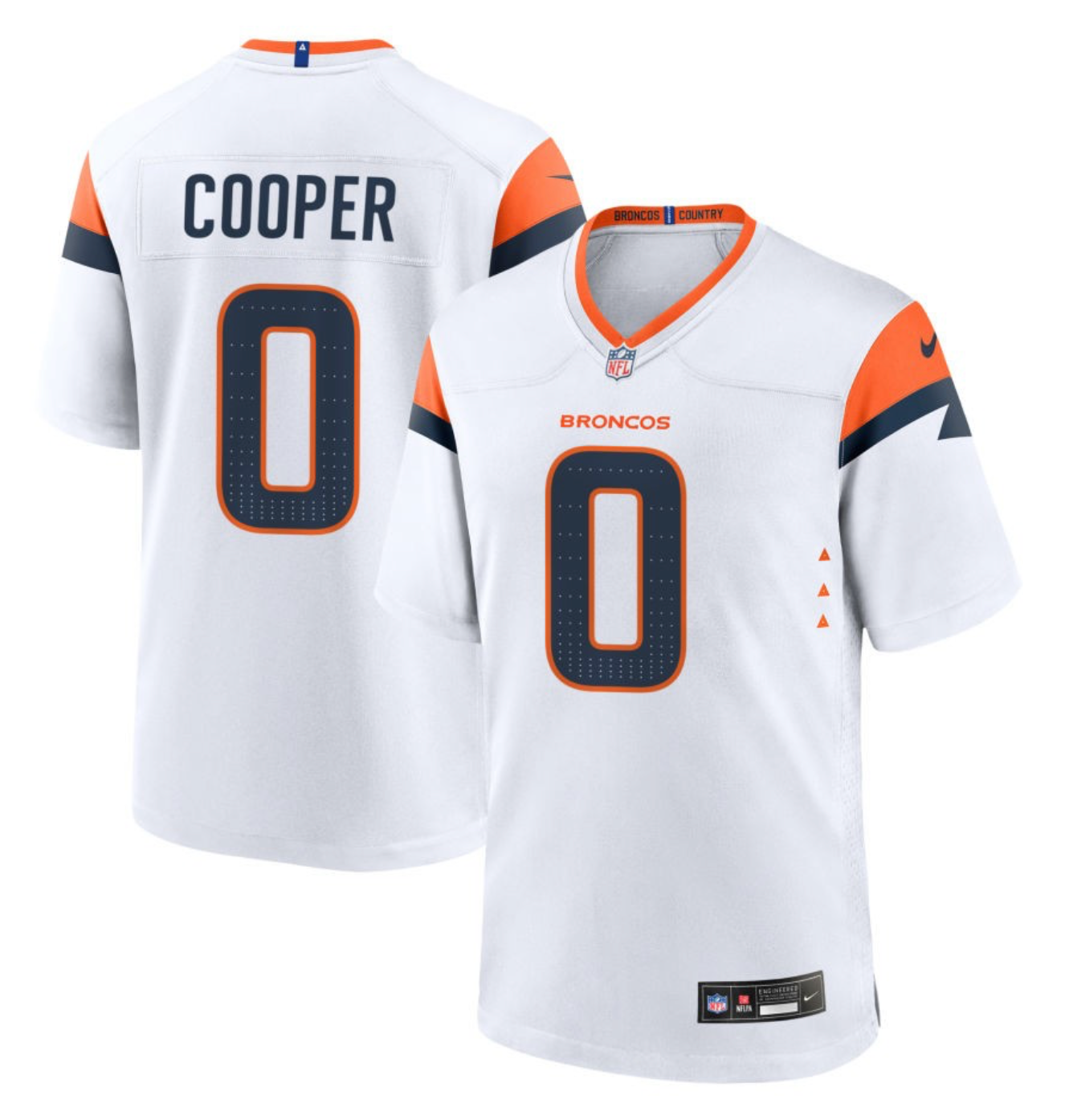 Jonathan Cooper Denver Broncos 2024 Jersey football jersey product view 1
