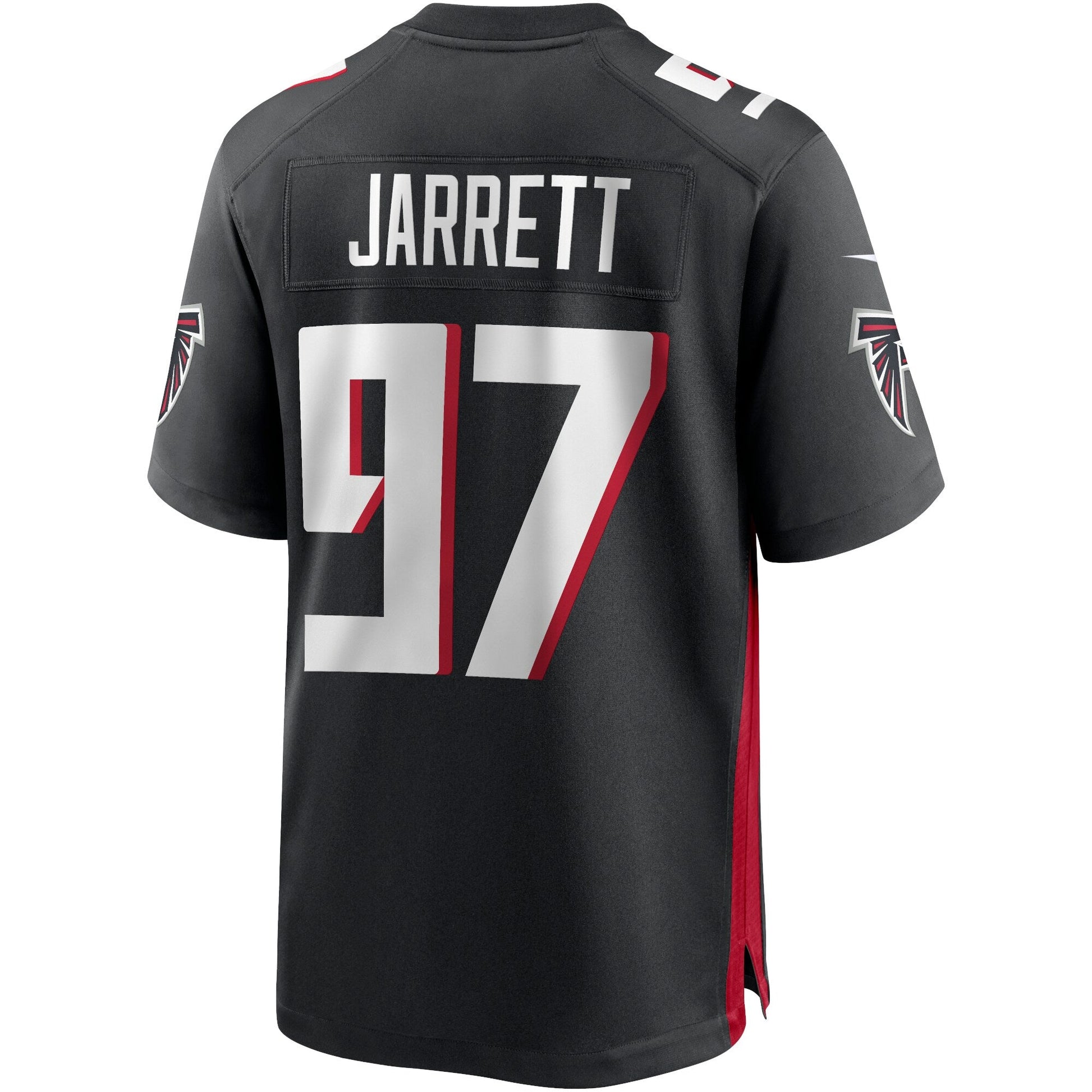 Grady Jarrett Atlanta Falcons Game Jersey - Black football jersey product view 3
