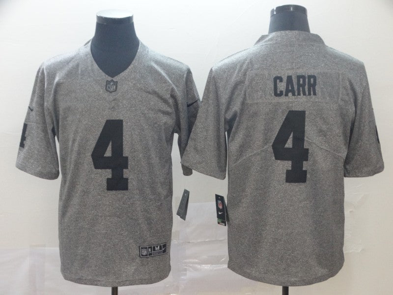 Men's Las Vegas Raiders Derek Carr #4 Gray Alternate Game Jersey1 football jersey product view 1