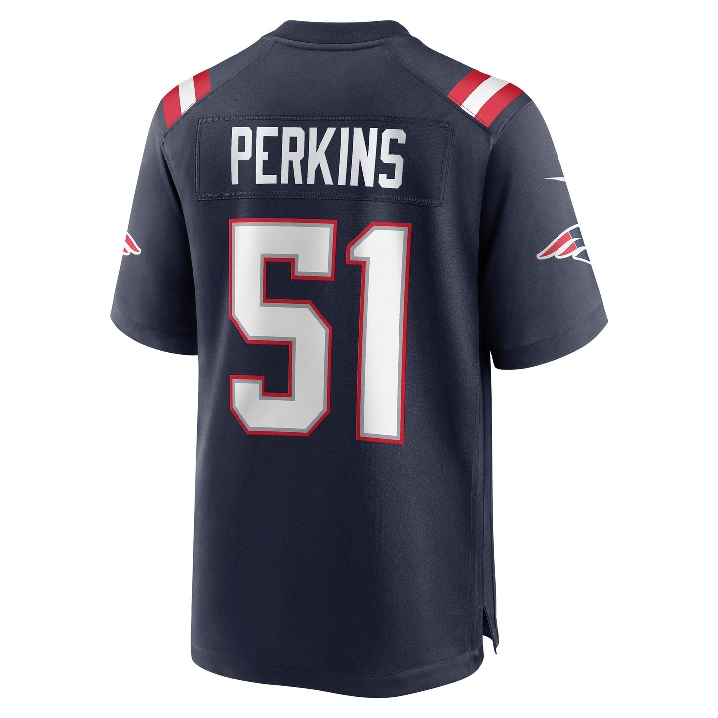 Ronnie Perkins New England Patriots Game Jersey - Navy football jersey product view 3