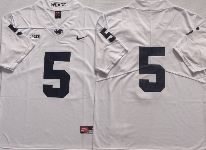 Men's Penn State Nittany Lions Jahan Dotson White Team Game Jersey football jersey product view 1
