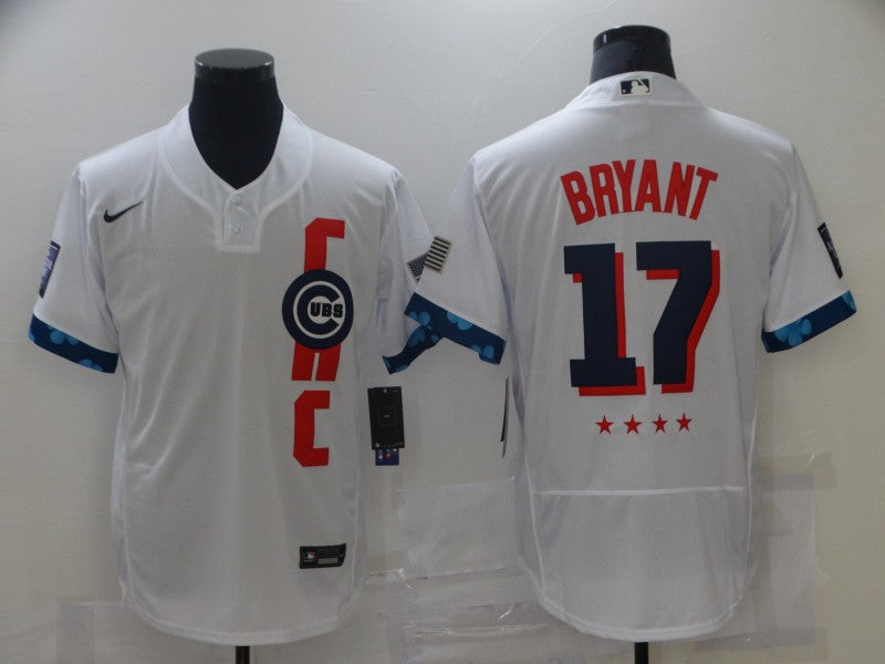 Men's Chicago Cubs Kris Bryant #17 White All Star Player Jersey basketball jersey product view 1