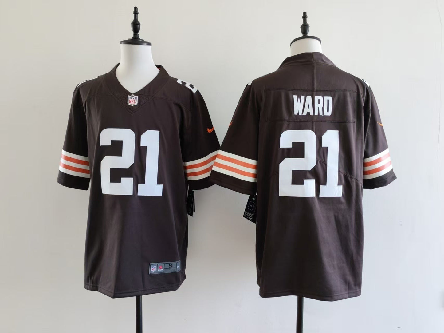 Men's Cleveland Browns Denzel Ward Jersey-Brown football jersey product view 1
