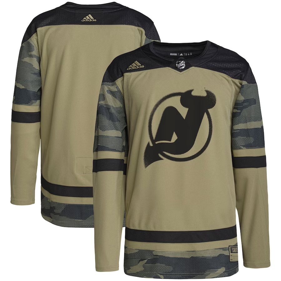 Men's New Jersey1 Devils Camo Military Appreciation Team Authentic Practice Blank Jersey1 sports jersey product view 1