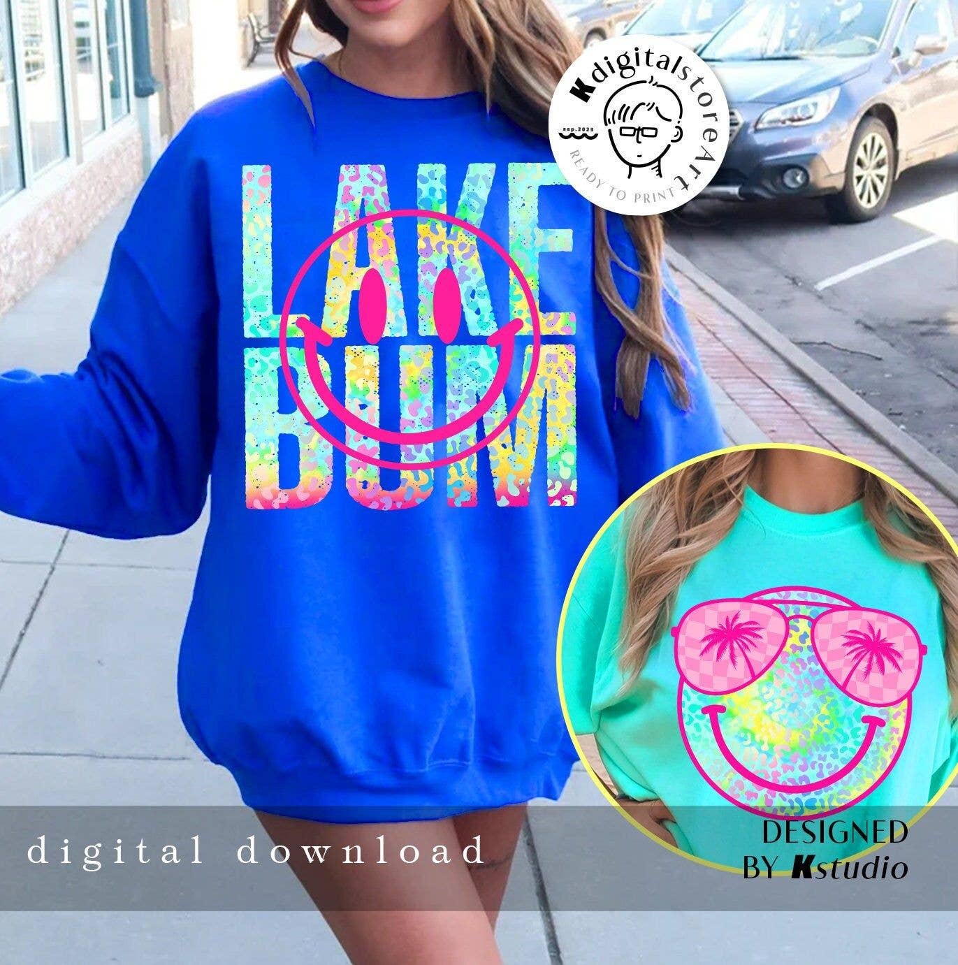 Summer Smiley Tie Dye Beach Shirt Unisex T-shirt, Sweatshirt, Hoodie, Long Sleeve Tee - T-Shirt, Sweatshirt, Hoodie