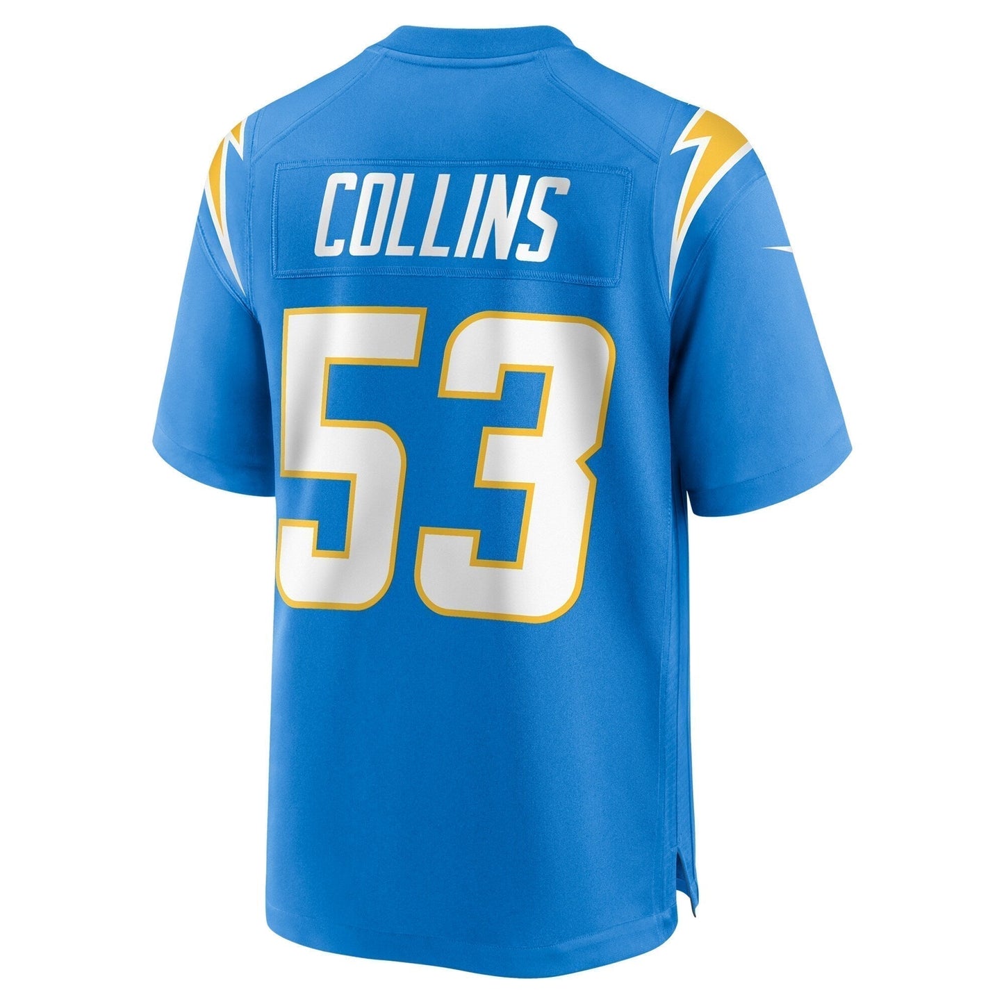 Chris Collins Los Angeles Chargers Team Game Jersey - Powder Blue football jersey product view 3