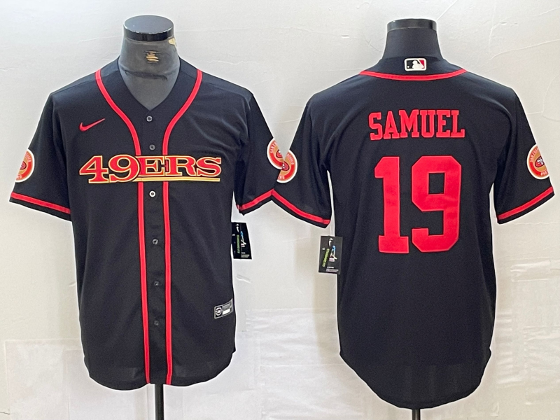 Men's San Francisco 49ers Deebo Samuel Black Joint Edition Player Jersey football jersey product view 1