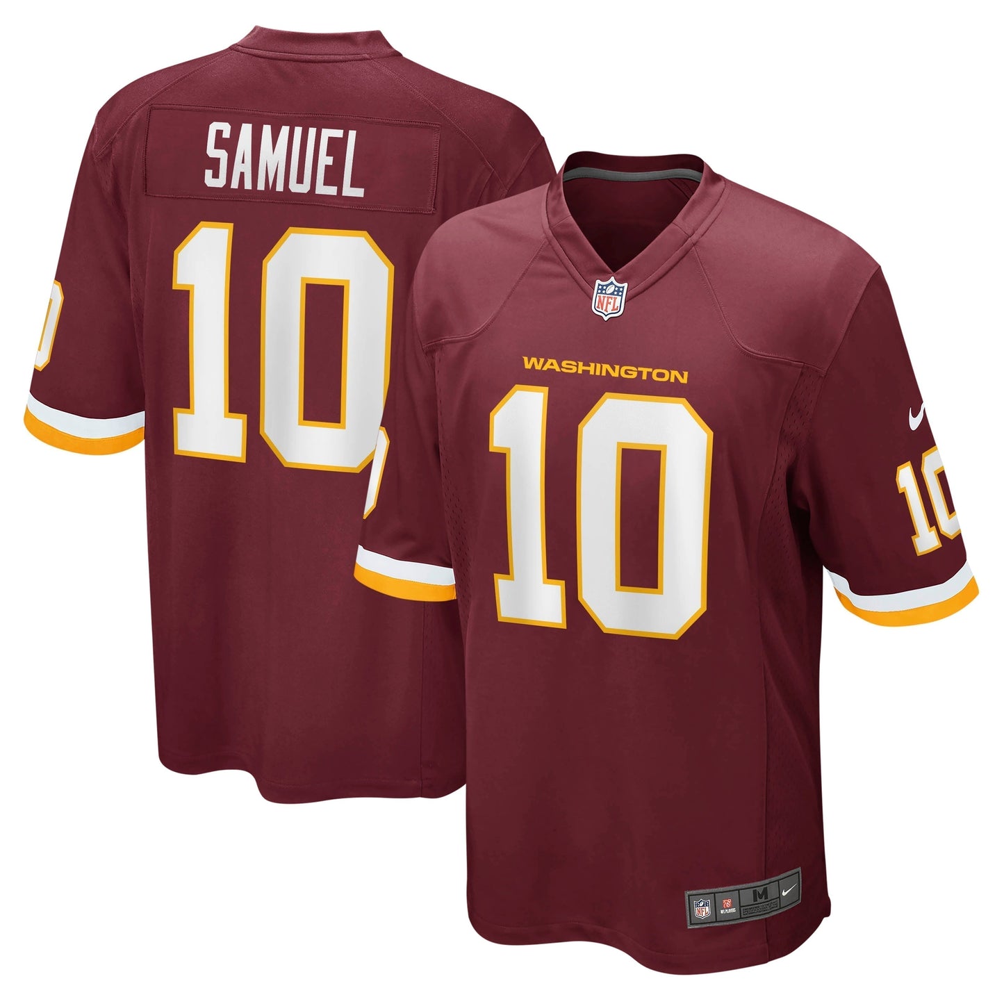 Curtis Samuel Washington Football Team Game Jersey - Burgundy football jersey product view 1