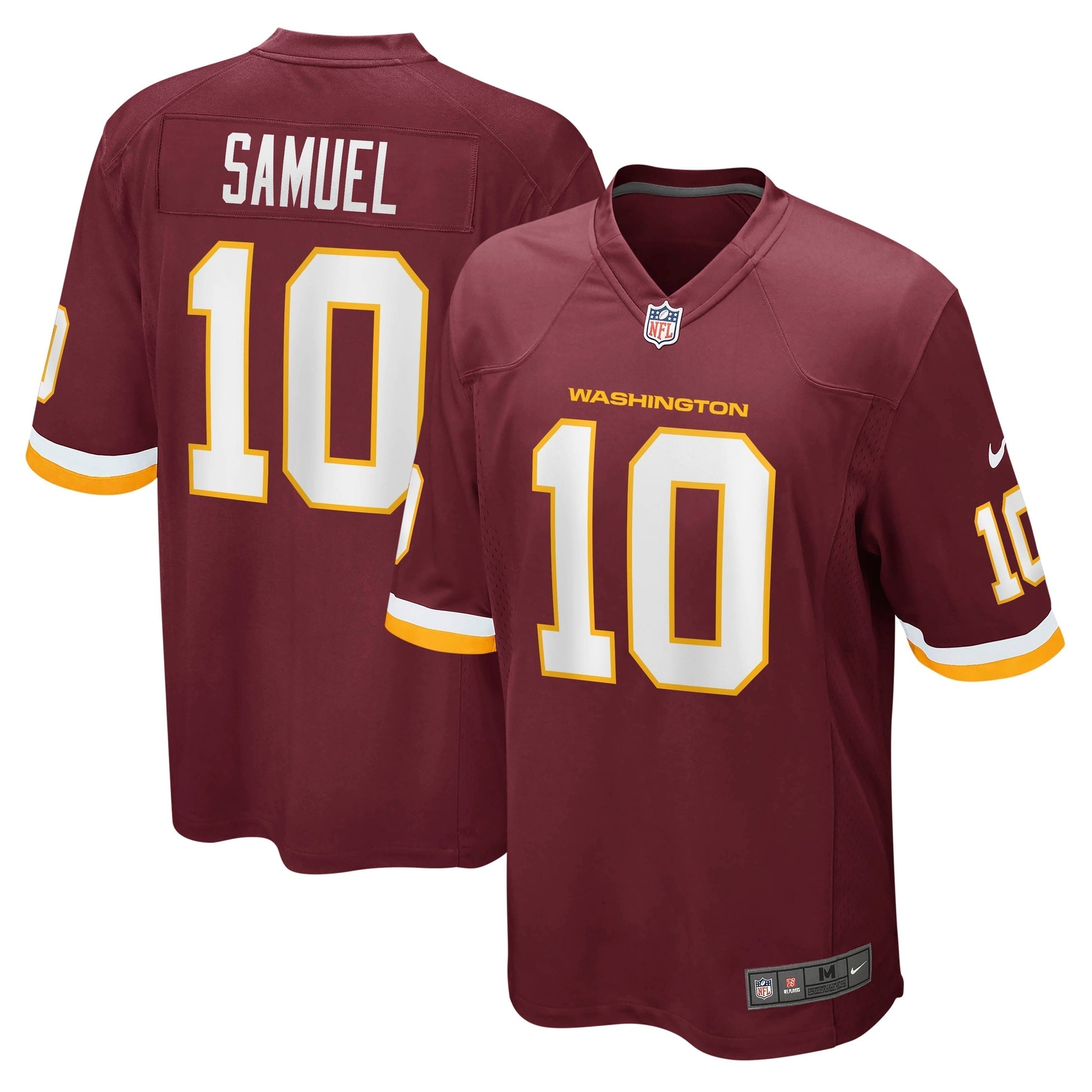 Curtis Samuel Washington Football Team Game Jersey - Burgundy football jersey product view 1
