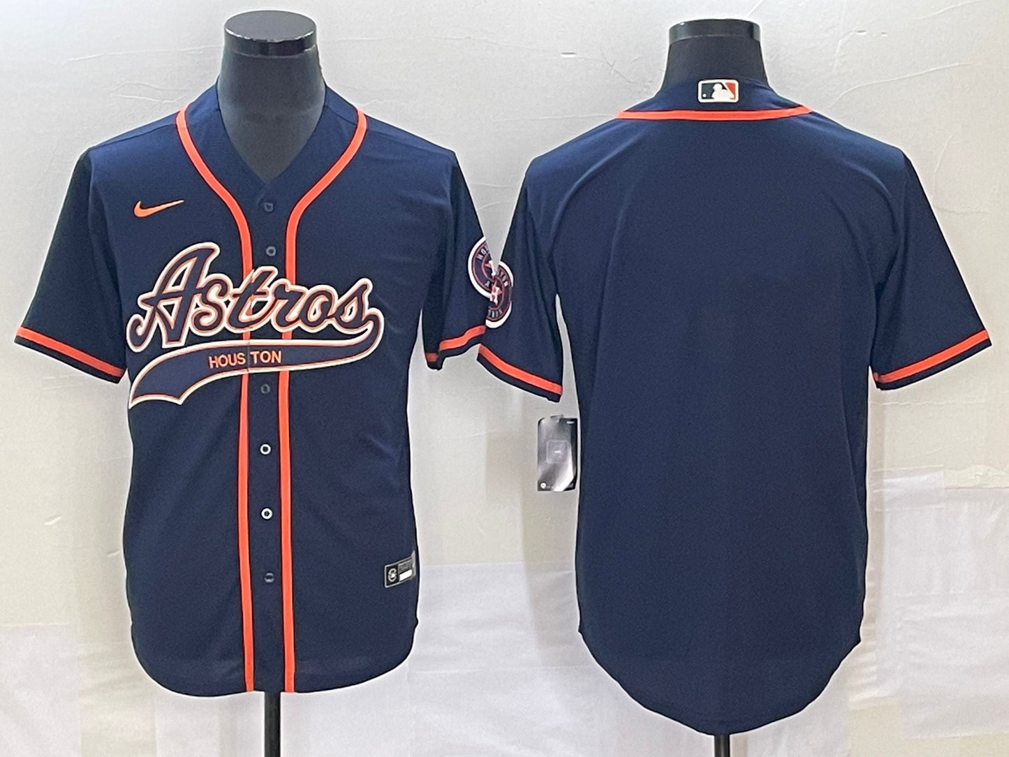 Men's Houston Astros Navy Replica Blank Jersey1 Joint Edition baseball jersey product view 1