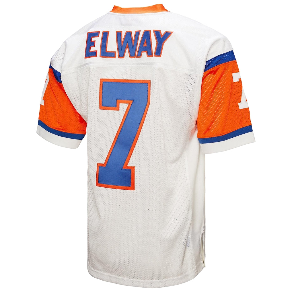D.Broncos #7 John Elway White 1994 Authentic Throwback Retired Player Jersey football jersey product view 1