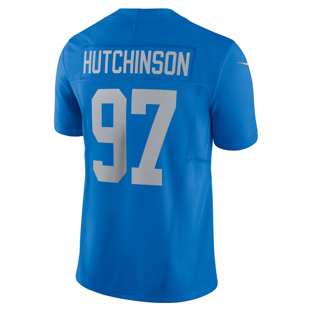 D.Lions #97 Aidan Hutchinson Blue Vapor F.U.S.E. Alternate Limited Jersey football jersey product view 1