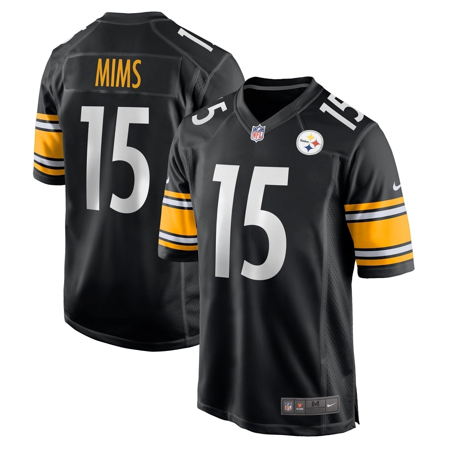 Denzel Mims Pittsburgh Steelers Game Jersey - Black football jersey product view 1