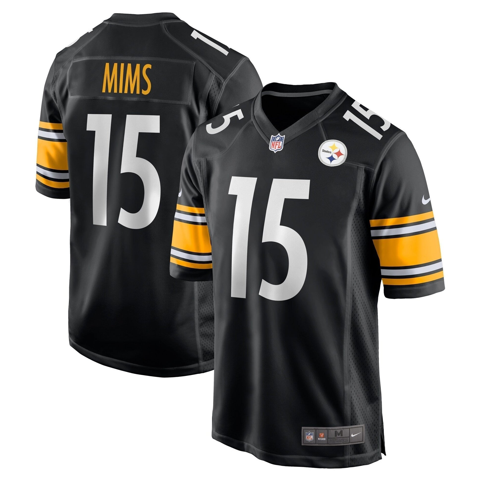 Denzel Mims Pittsburgh Steelers Game Jersey - Black football jersey product view 1