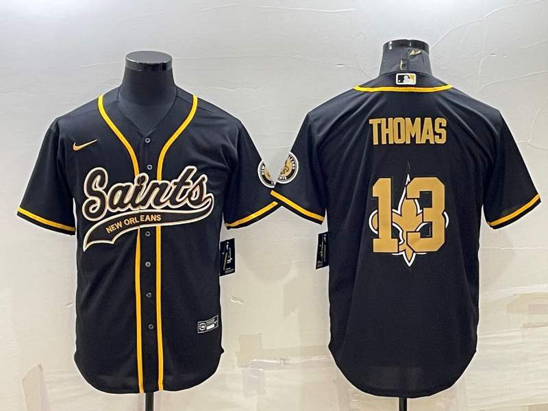 Men's New Orleans Saints Michael Thomas Black Player Jersey Joint Edition football jersey product view 1