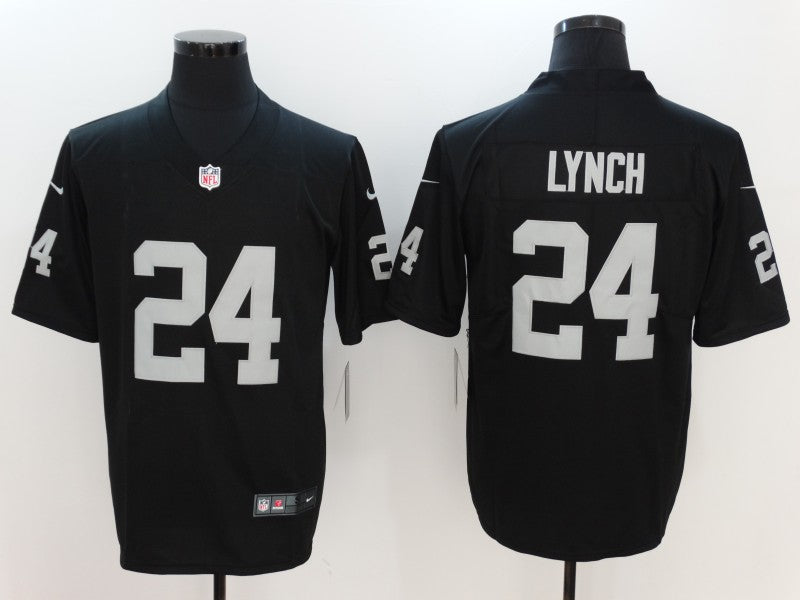 Men's Las Vegas Raiders Marshawn Lynch #24 Black Game Jersey1 football jersey product view 1