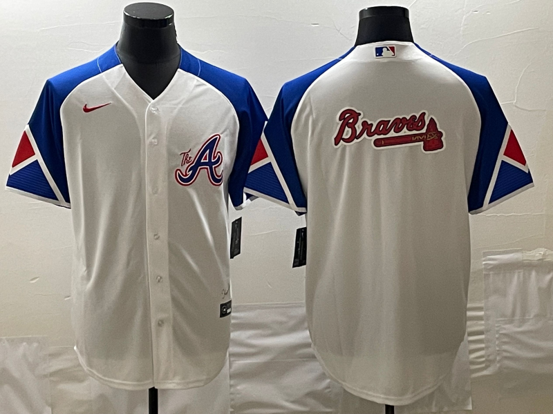 Men's Atlanta Braves White 2023 City Connect Replica Jersey1 baseball jersey product view 1