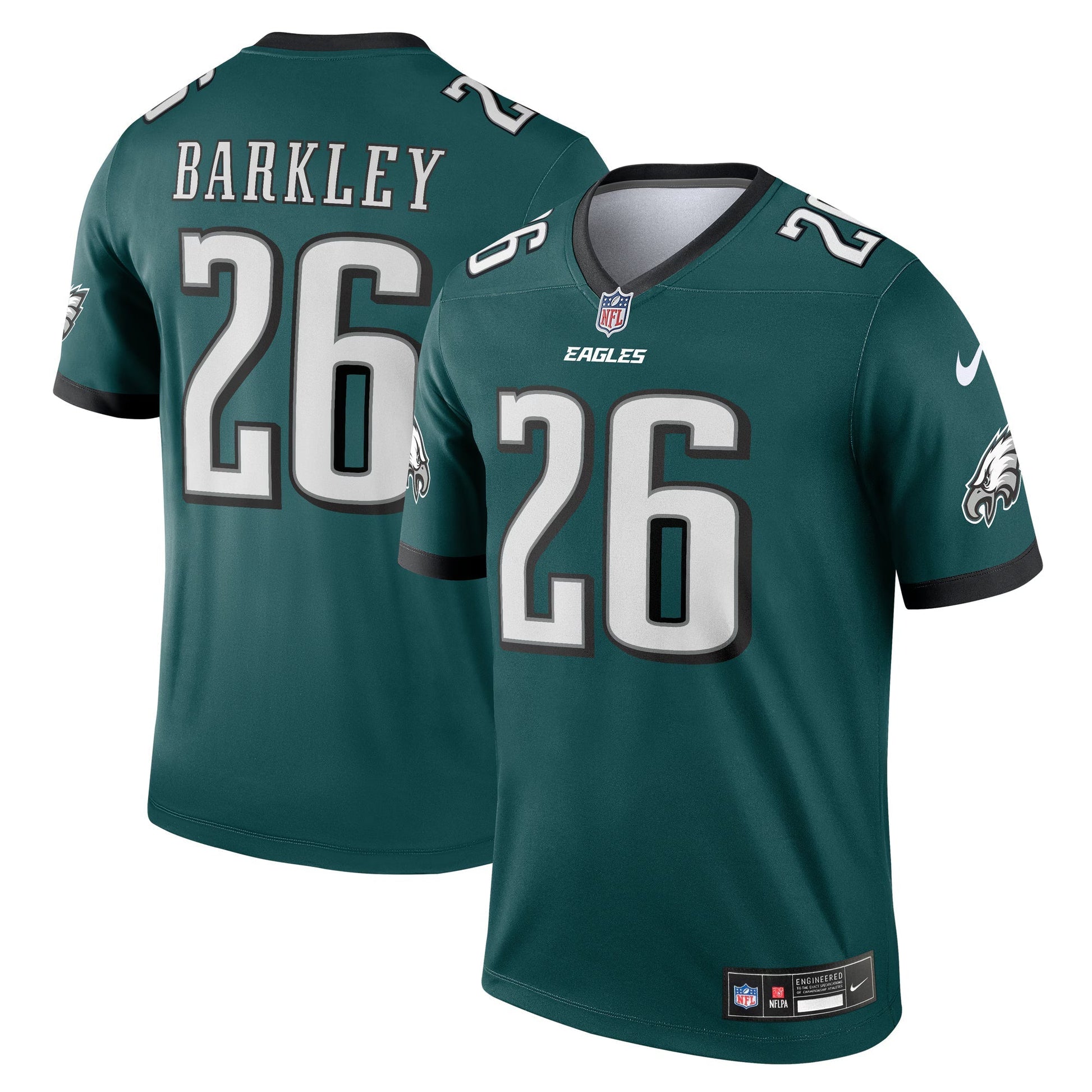 Philadelphia Eagles Saquon Barkley Midnight Green Legend Player Performance Top football jersey product view 1