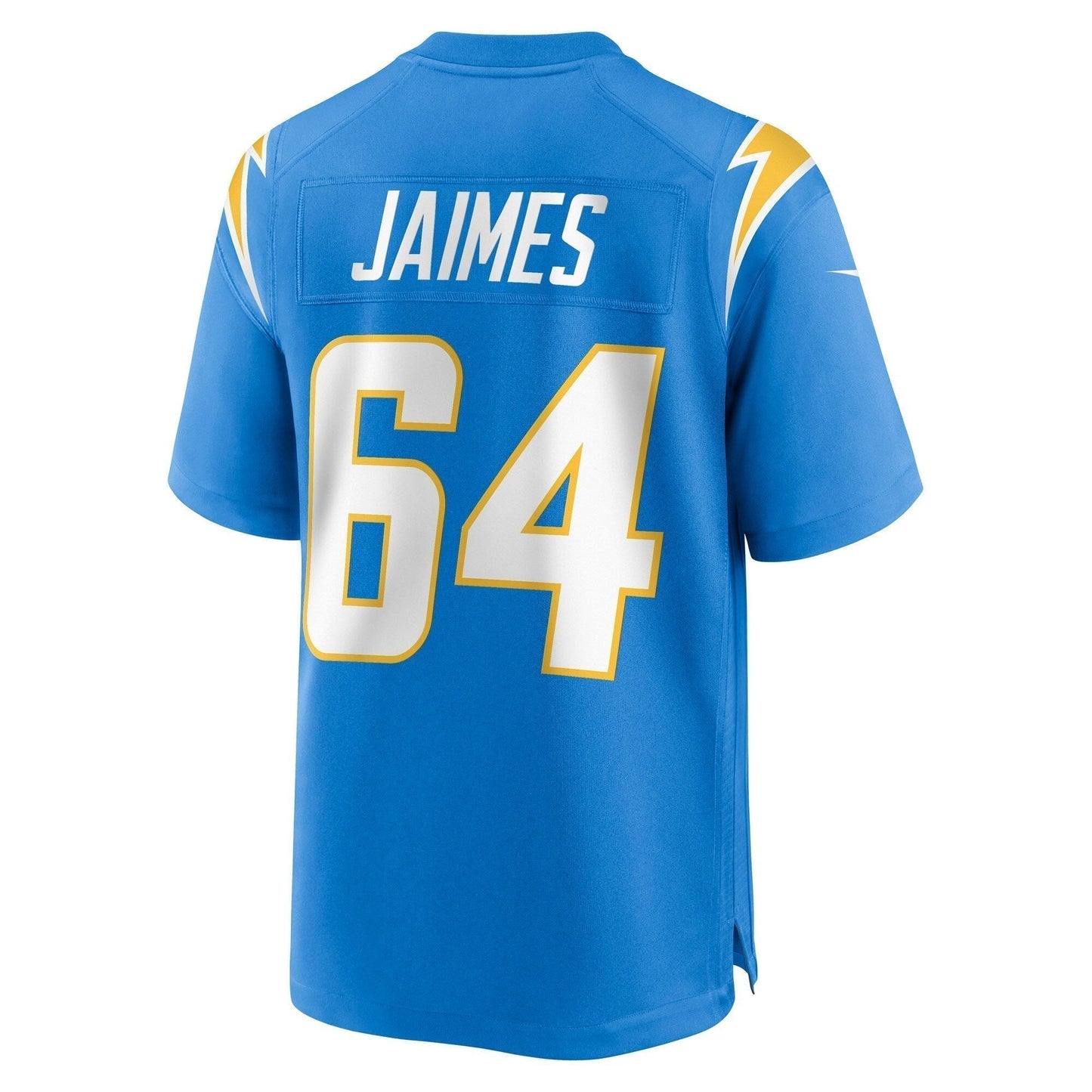 Brenden Jaimes Los Angeles Chargers Game Jersey - Powder Blue football jersey product view 3