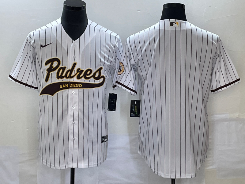 Men's San Diego Padres White Replica Blank Jersey1 Joint Edition baseball jersey product view 1