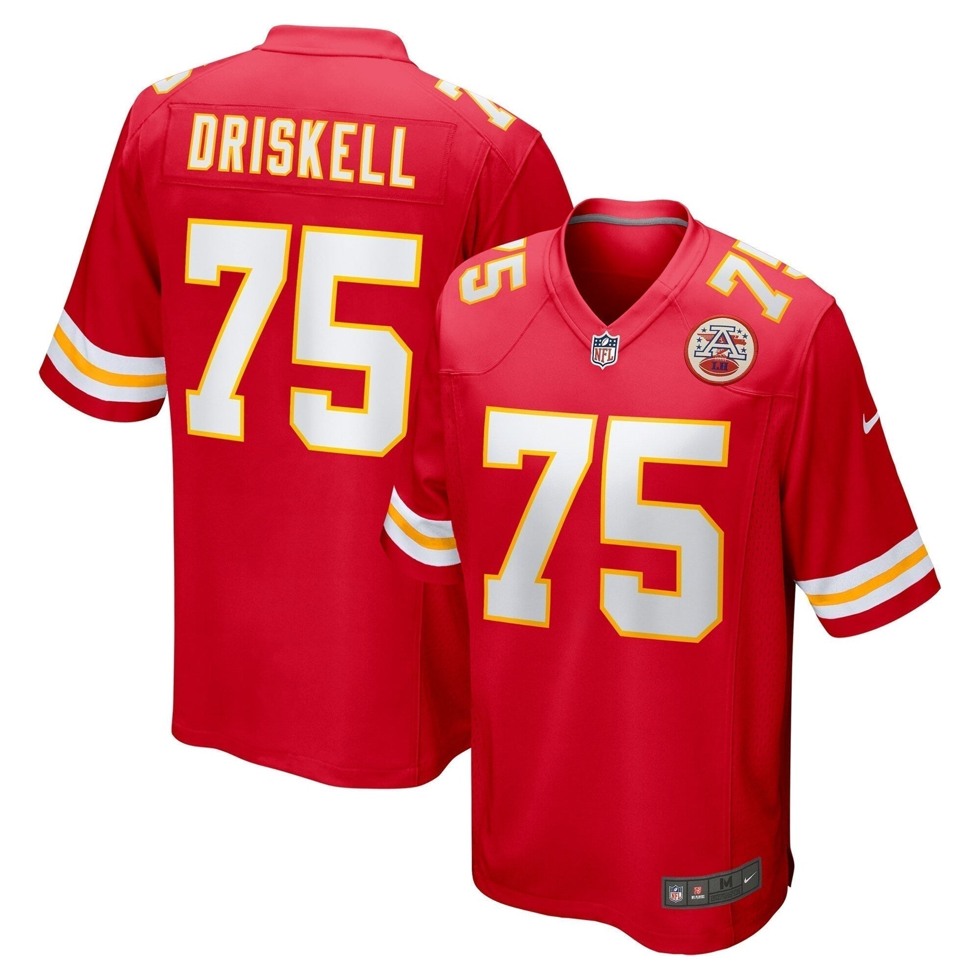 Ethan Driskell Kansas City Chiefs Game Jersey - Red football jersey product view 1