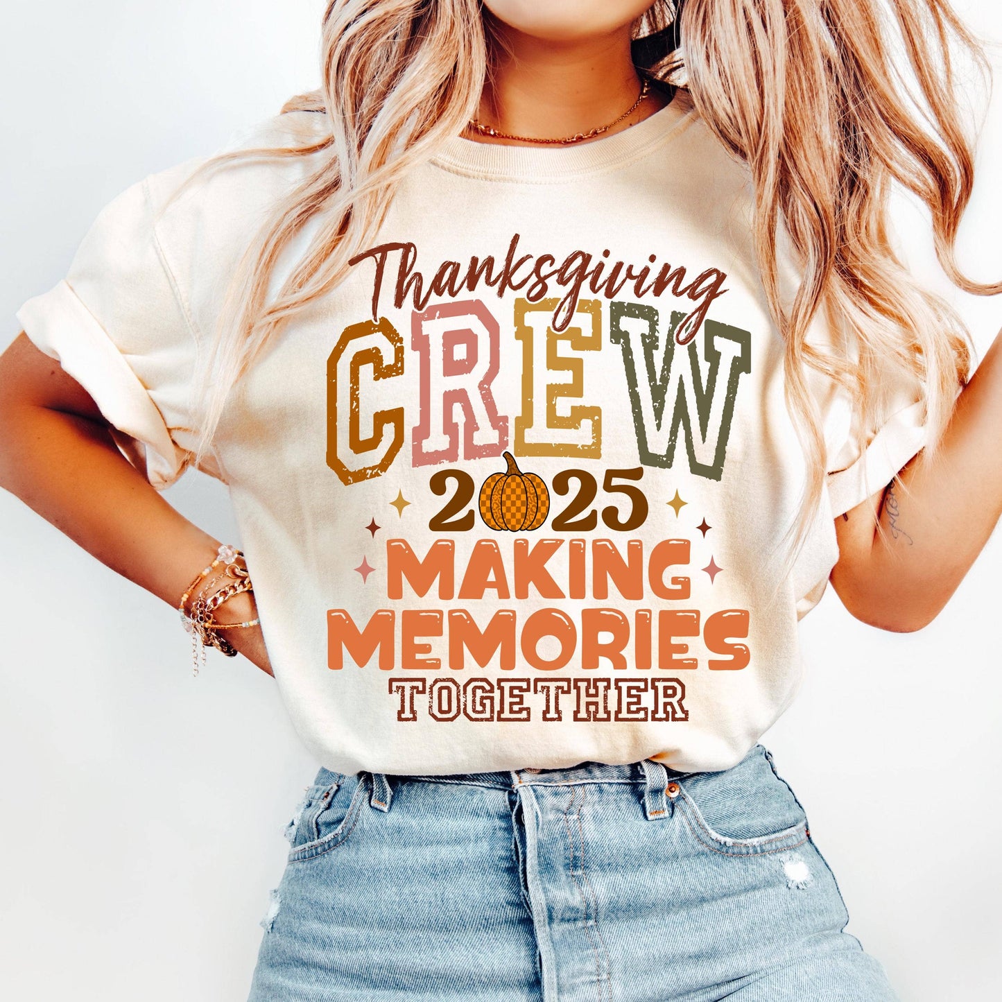 Family Thanksgiving Crew T-Shirts 2025 Unisex T-shirt, Sweatshirt, Hoodie, Long Sleeve Tee - T-Shirt, Sweatshirt, Hoodie