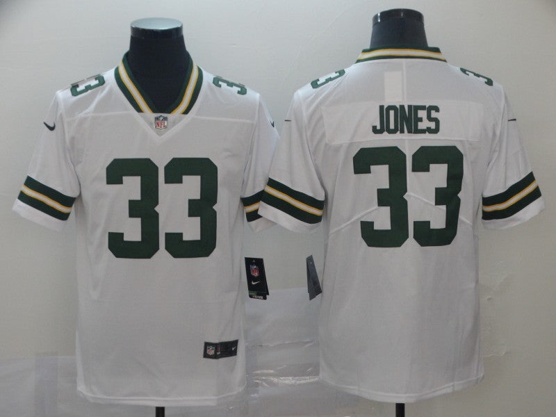 Men's Green Bay Packers Aaron Jones White Player Game Jersey football jersey product view 1