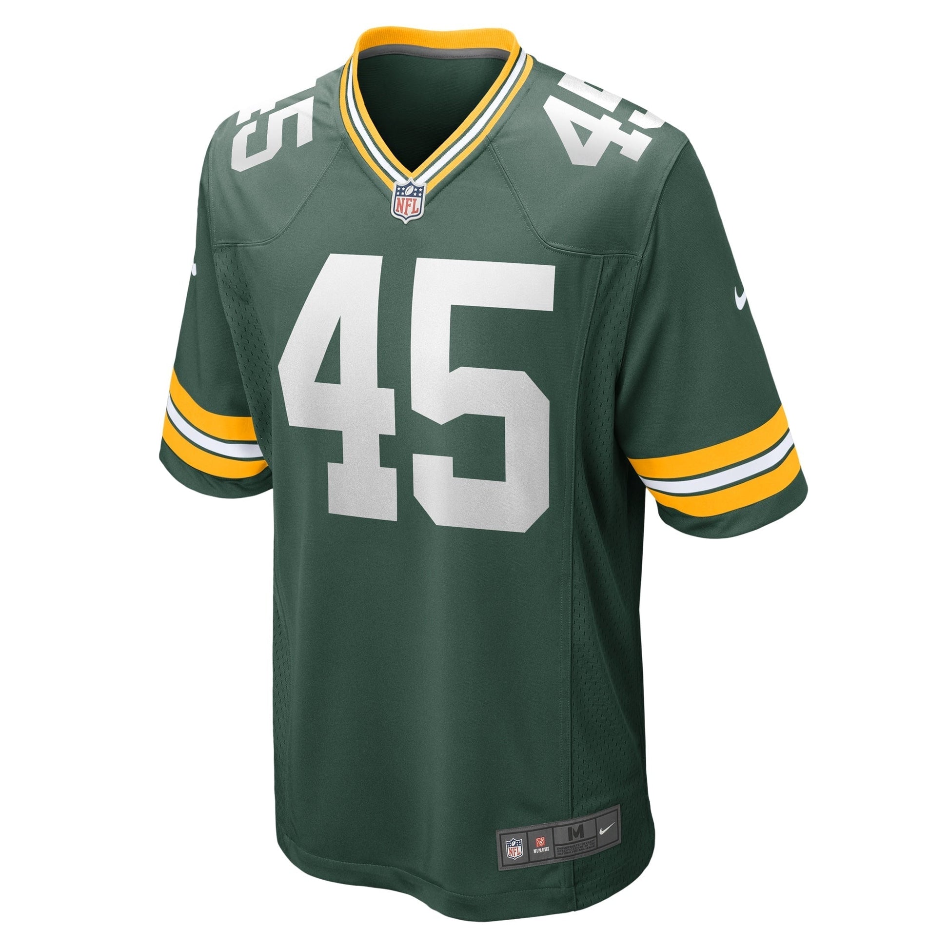 Eric Wilson Green Bay Packers Home Game Jersey - Green football jersey product view 2