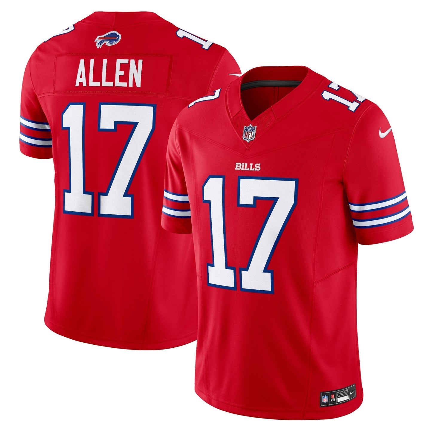 Buffalo Bills Josh Allen Red Vapor F.U.S.E. Limited Jersey football jersey product view 1