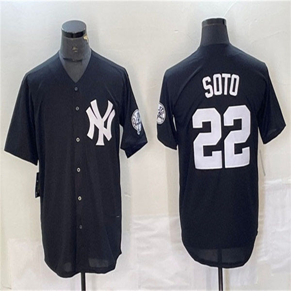 Los Angeles Dodgers #22 Juan Soto Black Home Authentic Patch Jersey Baseball Jerseys baseball jersey product view 1