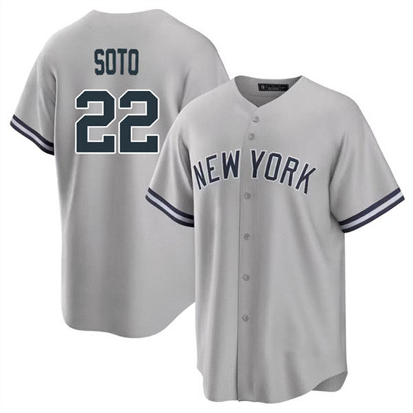 Los Angeles Dodgers #22 Juan Soto Gray Home Authentic Patch Jersey Baseball Jerseys baseball jersey product view 1