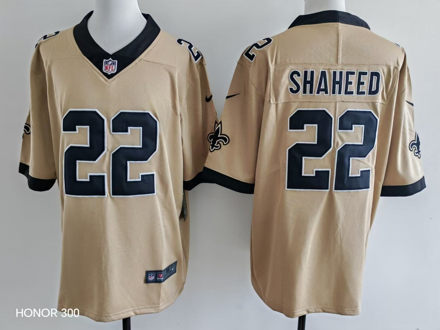 Men's New Orleans Saints Rashid Shaheed Jersey-Gold football jersey product view 1