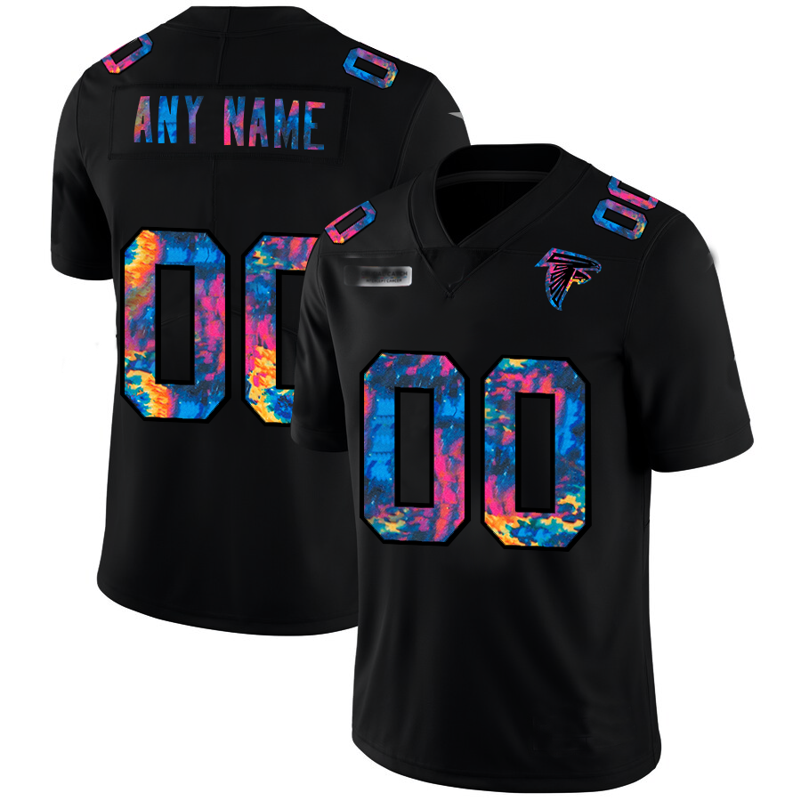 Custom1 Atlanta Falcons Multi-Color Black 2020 Crucial Catch Vapor Untouchable Limited Jersey1 Stitched American Football Jerseys football jersey product view 1