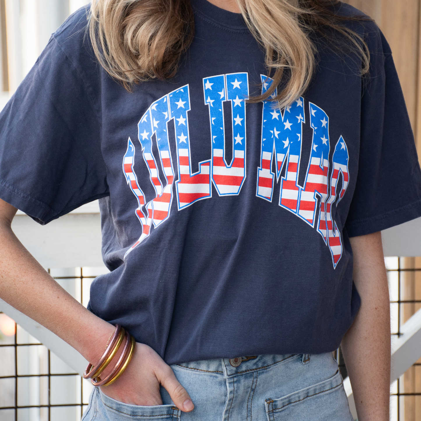 LM-SS-1000 Stars & Stripes Adult Navy Comfort Colors Tee Unisex T-shirt, Sweatshirt, Hoodie, Long Sleeve Tee - T-Shirt, Sweatshirt, Hoodie