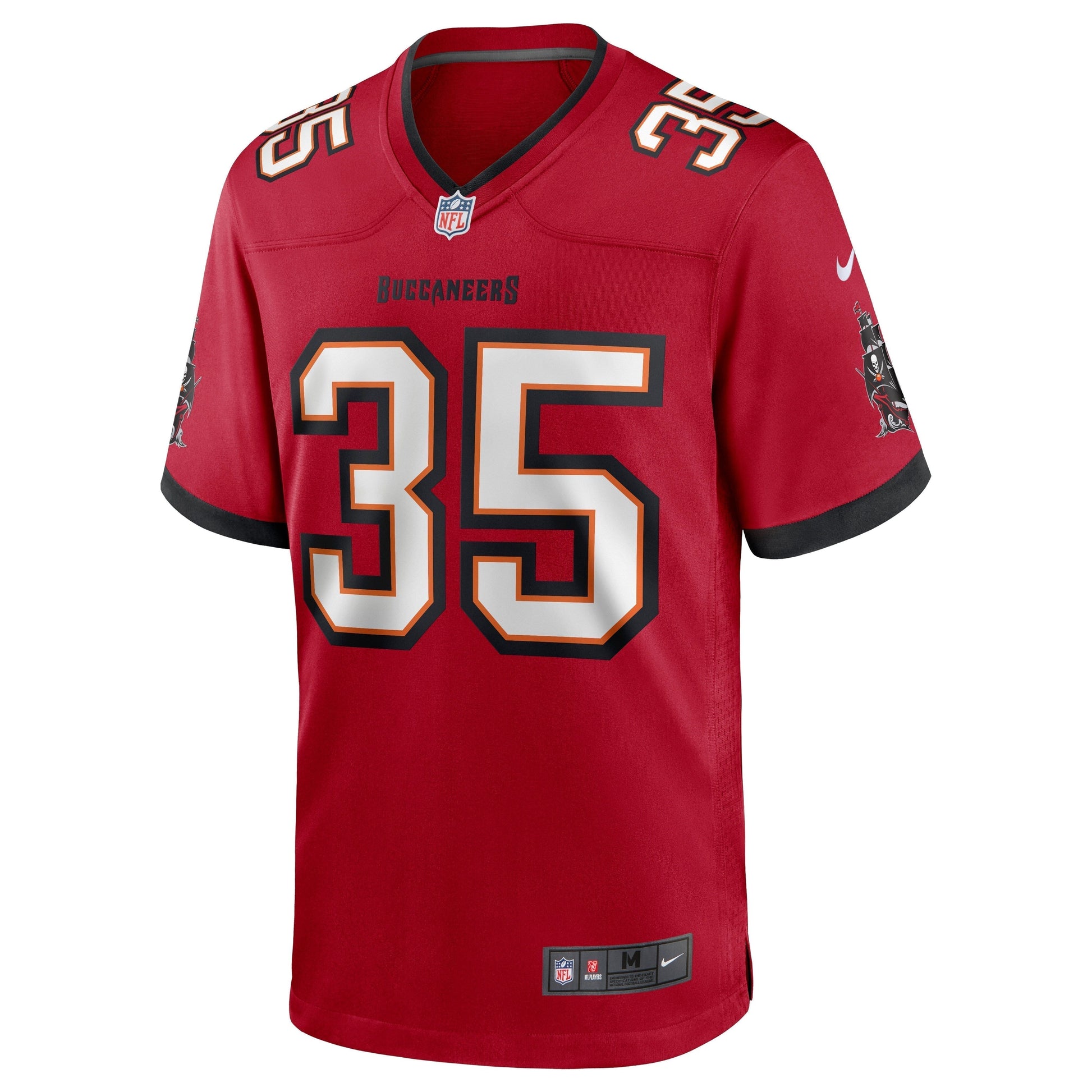 Jamel Dean Tampa Bay Buccaneers Game Jersey - Red football jersey product view 2