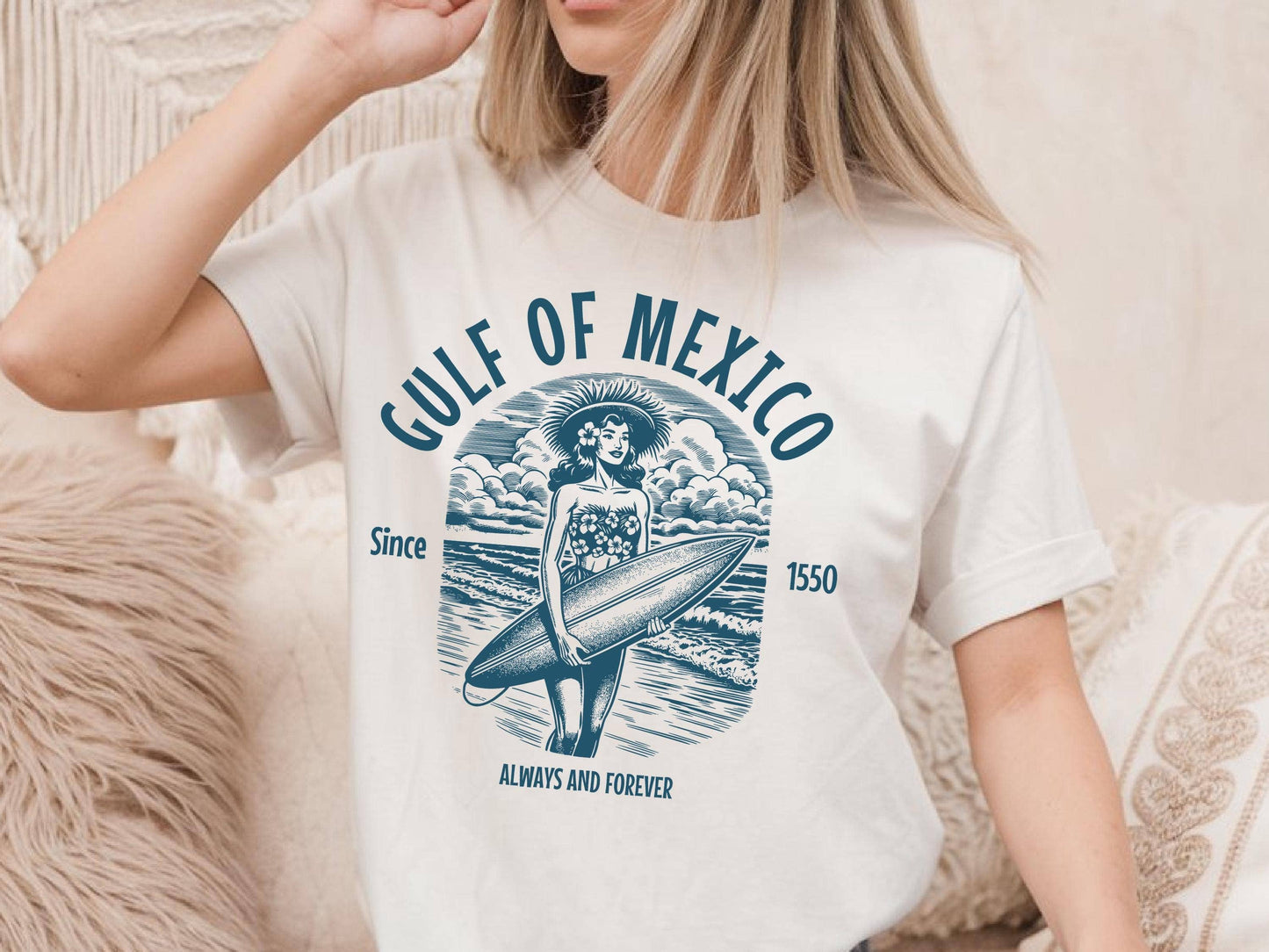 Vintage Gulf of Mexico Tshirt Gulf Coast Tee Mexico Lover Unisex T-shirt, Sweatshirt, Hoodie, Long Sleeve Tee - T-Shirt, Sweatshirt, Hoodie