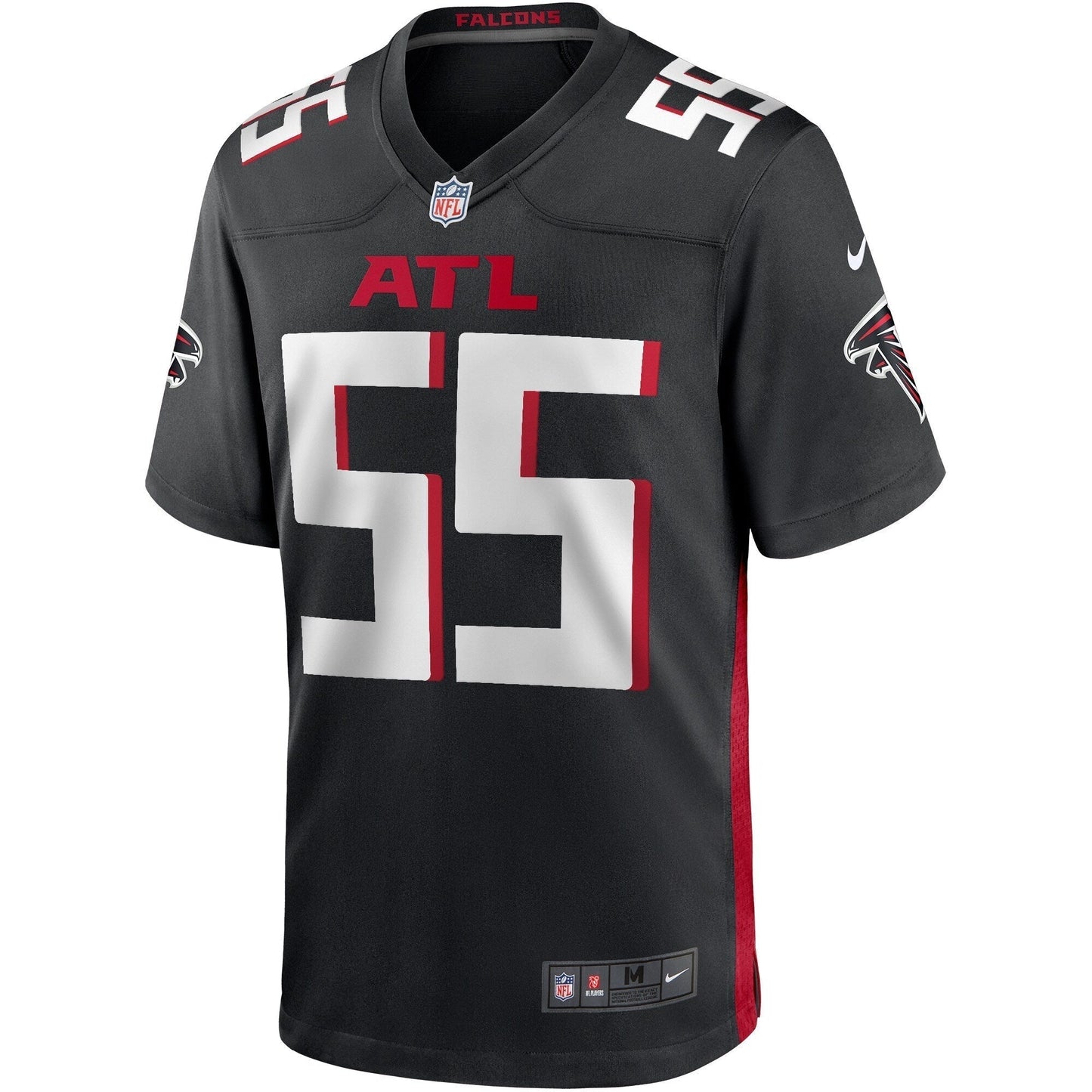 John Abraham Atlanta Falcons Game Retired Jersey - Black football jersey product view 2