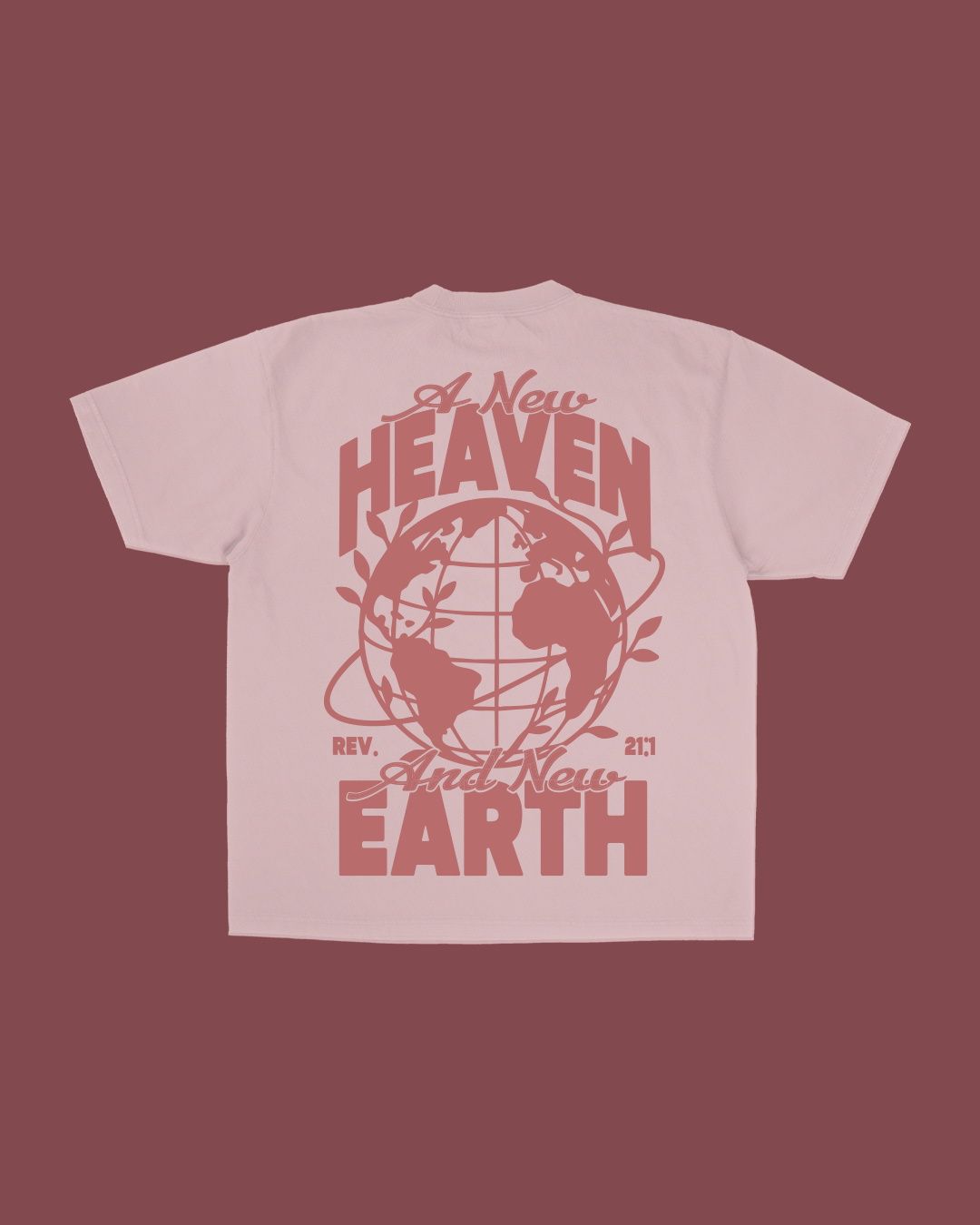 New || "A New Heaven & New Earth" Tee || Light Pink Unisex T-shirt, Sweatshirt, Hoodie, Long Sleeve Tee - T-Shirt, Sweatshirt, Hoodie