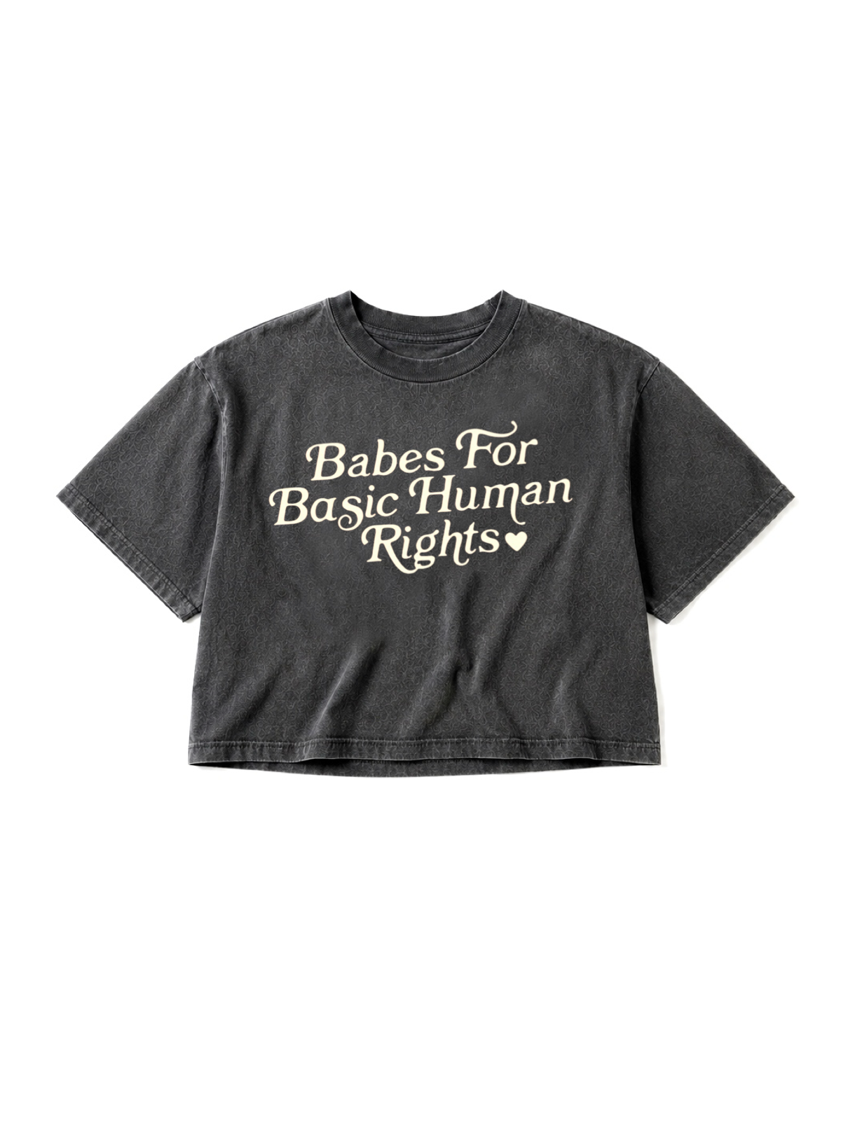 Babes For Basic Human Rights Cropped Boxy Tee - Smoke Unisex T-shirt, Sweatshirt, Hoodie, Long Sleeve Tee - T-Shirt, Sweatshirt, Hoodie