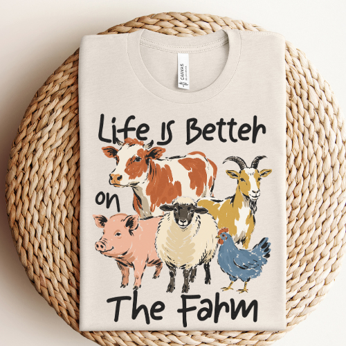 Farm Animals Graphic Tee Unisex T-shirt, Sweatshirt, Hoodie, Long Sleeve Tee - T-Shirt, Sweatshirt, Hoodie