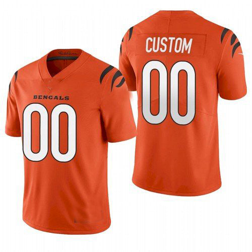 Custom1 Cincinnati Bengals 2021 New Orange Vapor Untouchable Limited American Stitched Football Jerseys football jersey product view 1