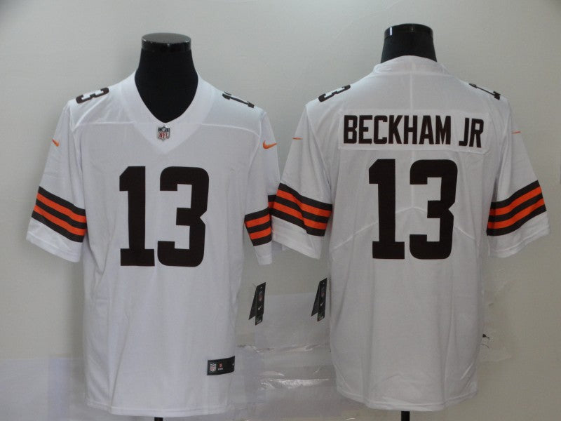Men's Cleveland Browns Odell Beckham Jr. #13 White Game Player Jersey1 football jersey product view 1