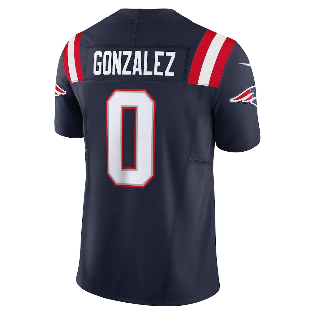 NE.Patriots #0 Christian Gonzalez Navy Vapor F.U.S.E. Limited Jersey football jersey product view 1